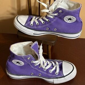 Chuck Taylor Converse Purple High-Top Sneakers Unisex Boys Size 3.5